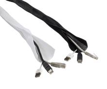 Kabelskjuler 1,5 meter m/velcrolukning sort - Elworks